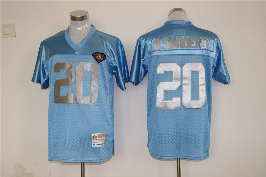 Men's Detroit Lions Barry Sanders Mitchell & Ness Blue Legacy Jersey
